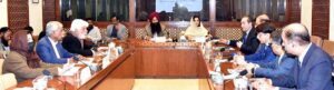 Senator Gurdeep Singh, Convener Senate Standing Committee on Narcotics Control presiding over a meeting of the committee at Parliament House