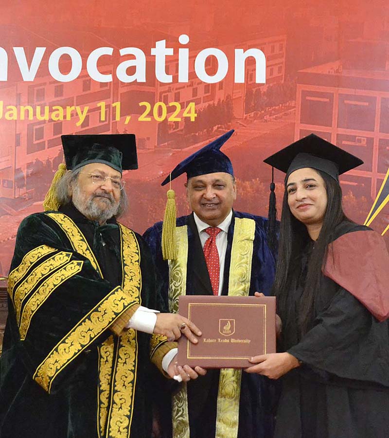 Caretaker Federal Minister for Education and Vocational Training Madad Ali Sindhi addresses at 7th convocation of Leeds University