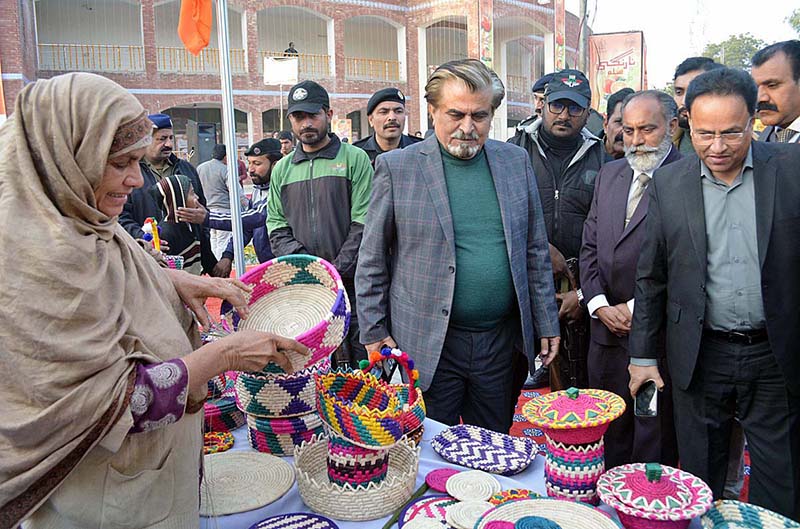 Caretaker Federal Minister for Culture Syed Jamal Shah Addressing the opening ceremony of the two-day Orange Mela organized by Lock versa At Sargodha Arts Council