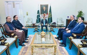 The outgoing Ambassador of Tajikistan in Pakistan, Ismatullo Naserdin calls on Caretaker Prime Minister Anwaar-ul-Haq Kakar