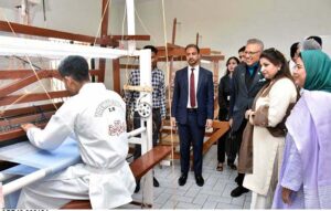 President Dr. Arif Alvi visiting the Center or training at Society for Children Need of Special Attention (SCINOSA).