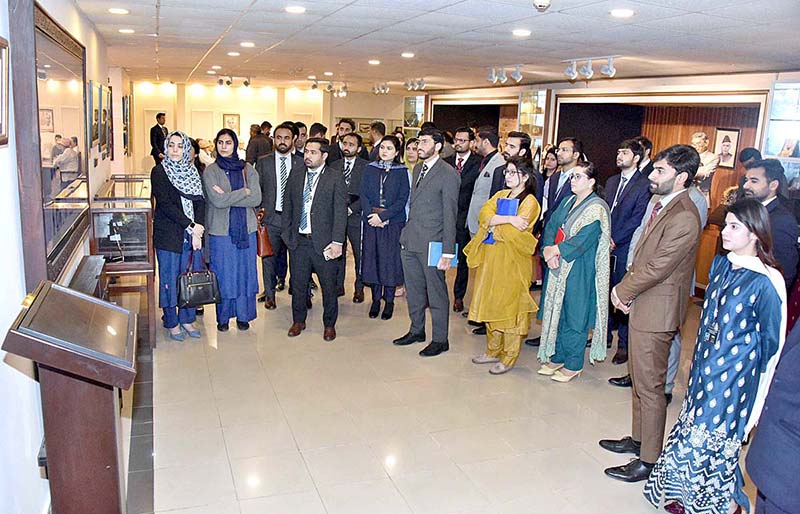 Group of probationary officers of 51st Common Training Programme (CTP) visiting senate museum at Parliament House