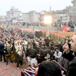 Pakistan People’s Party Chairman Bilawal Bhutto Zardari addressing the 96th birth anniversary ceremony of Shaheed Zulfiqar Ali Bhutto at NA 127 Kot Lakhpat Pindi Rajputan.