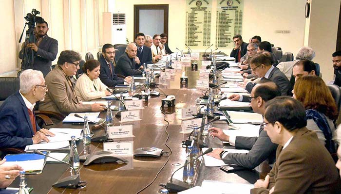 Caretaker Federal Minister for Finance, Revenue and Economic Affairs, Dr. Shamshad Akhtar chairing a meeting of Economic Coordination Committee of the Cabinet.