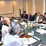 Federal Secretary for Interior Aftab Akbar Durrani in a meeting with UNHCR Representative Philippa Candler