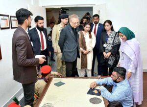 President Dr. Arif Alvi visiting the Center or training at Society for Children Need of Special Attention (SCINOSA).