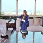 Caretaker Federal Minister for IT and Telecommunication Dr. Umar Saif in a meeting with British High Commissioner to Pakistan Ms. Jane Marriott.
