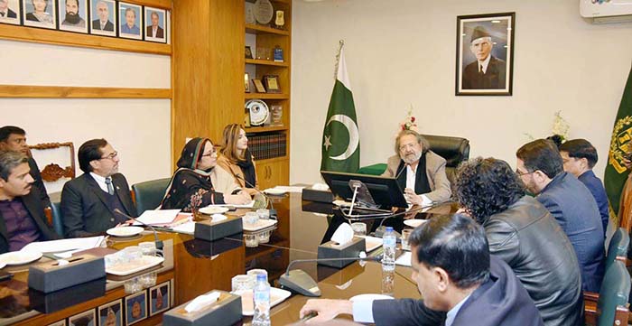 Caretaker Minister for Federal Education and Professional Training, Mr. Madad Ali Sindhi chaired the meeting held with the Heads of Private Educational Institutions.