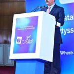 Caretaker Prime Minister Anwaar-ul-Haq Kakar addresses the Tech Destination Pakistan Ceremony