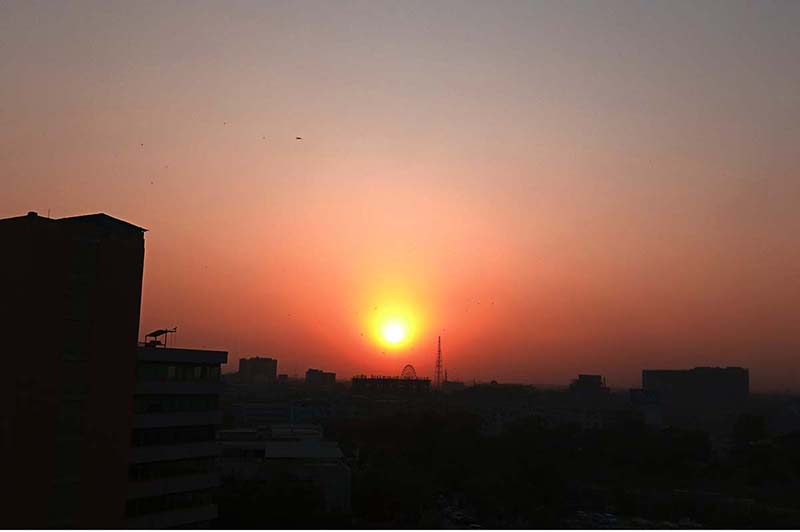 An attractive view of sunset in Provincial Capital City