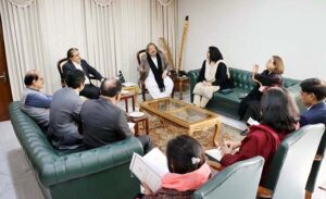 Caretaker Minister for Federal Education and Professional Training, Mr. Madad Ali Sindhi met with Federal Minister for National Heritage and Culture Jamal Shah and Secretary Information Ms Shahera Shahid to discuss the arrangements of celebration of 100 years of Shaikh Ayaz.