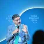 Caretaker Prime Minister Anwaar-ul-Haq Kakar expressing his views at the Trade Tech's Trillion-Dollar Promise session of the World Economic Forum.