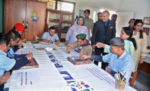 President Dr. Arif Alvi visiting the Center or training at Society for Children Need of Special Attention (SCINOSA).