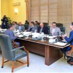 Caretaker Prime Minister Anwaar-ul-Haq Kakar meeting with a delegation of K-Electric