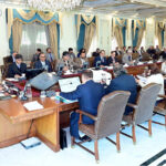 Caretaker Prime Minister Anwaar-ul-Haq Kakar chairs a meeting of the Caretaker Federal Cabinet