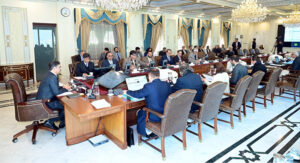 Caretaker Prime Minister Anwaar-ul-Haq Kakar chairs a meeting of the Caretaker Federal Cabinet