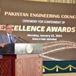 President Dr Arif Alvi addressing the Pakistan Engineering Council Engineers' Excellence Awards 2022, at Aiwan-e-Sadr