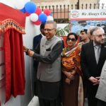 President Dr. Arif Alvi inaugurating the Sundas Foundation Karachi Centre for providing blood and hematological services to patients