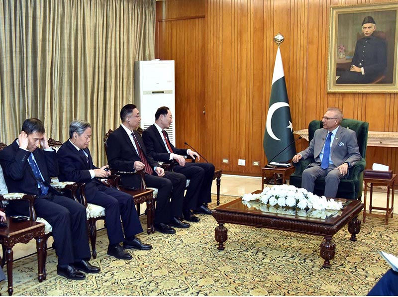 Vice Foreign Minister of the People's Republic of China, Mr Sun Weidong, along with his delegation called on President Dr Arif Alvi, at Aiwan-e-Sadr