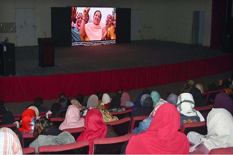 Students from different Universities watching Aisha Ghazi’s research-based documentary on politics surrounding ‘Untouchables in Hinduism’ with its lingering effect in Pakistan. It covers the political web from the demolition of Babri Masjid in India to forced conversions in Pakistan