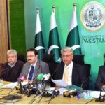 Mr.Murtaza Solangi, Caretaker Federal Minister for Information and Broadcasting addressing a press conference along with PTA&FIA Authorities