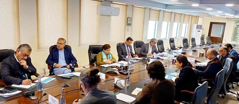 Caretaker Federal Minister for Finance, Revenue and Economic Affairs, Dr. Shamshad Akhtar chairing a meeting with World Bank team on Pakistan Resilient and Accessible Microfinance (RAM)