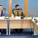 Senator Muhammad Hamayun Mohmand, Chairman Senate Standing Committee On National Health Services, Regulations And Coordination presiding over a meeting of the committee at Parliament Lodges.