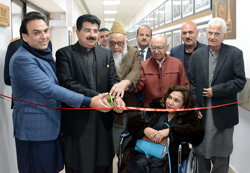 Chairman Senate, Muhammad Sadiq Sanjrani inaugurating the upgradation and renovation work at C- Block of Senate Secretariat