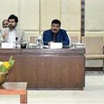 Chairman Senate Standing Committee on Commerce, Senator Zeeshan Khanzada presiding over a meeting of the committee at Parliament House