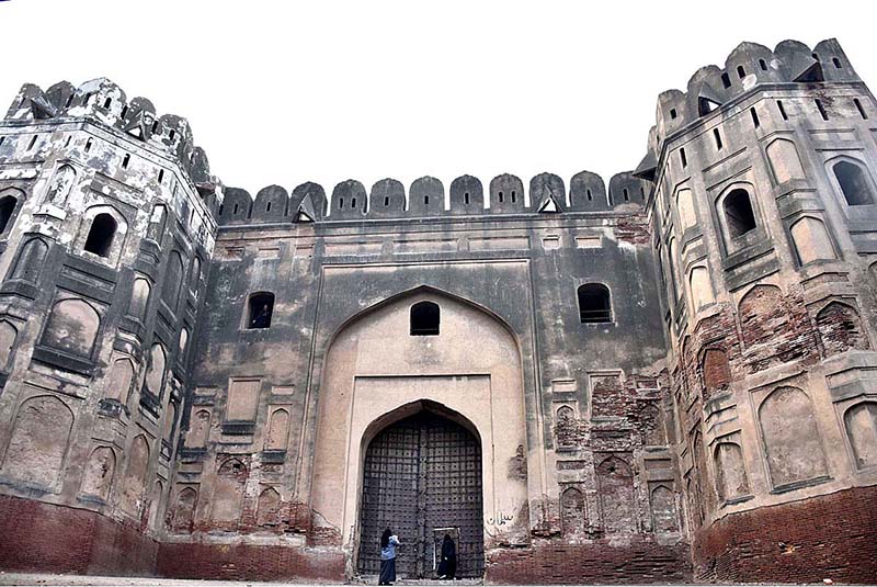 A deteriorated view of Royal Fort (Shahi Qilla) backside gate and needs the attention of concerned authorities