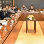 Senator Engr. Rukhsana Zuberi, Convener Sub-Committee of the Senate Standing Committee on Overseas Pakistanis and Human Resource Development presiding over a meeting of the committee at Parliament House