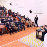 Caretaker Prime Minister Anwaar-ul-Haq Kakar in an interactive session with the students of Beaconhouse National University.