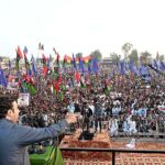 Chairman Pakistan People’ Party Bilawal Bhutto Zardari addressing to public gathering during Election Campaign at Tharo Shah Bypass