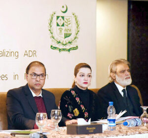 Special Assistant to Prime Minister for Human Rights and Women Empowerment, Mushaal Hussein Mullick addressing a workshop on Alternative Dispute Resolution (ADR) organized by Legal Aid and Justice Authority (LAJA), Ministry of Human Rights