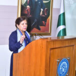 Caretaker Federal Minister for Finance, Revenue and Economic Affairs, Dr. Shamshad Akhtar addressing to a National Seminar on Pakistan's Economic Crisis: Challenges and the Way Forward.