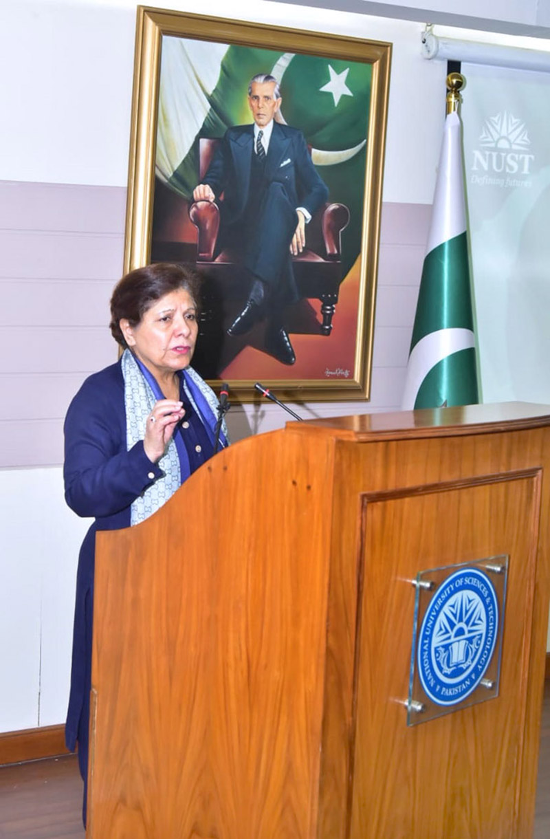 Caretaker Federal Minister for Finance, Revenue and Economic Affairs, Dr. Shamshad Akhtar addressing to a National Seminar on Pakistan's Economic Crisis: Challenges and the Way Forward.