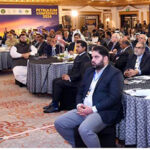 Caretaker Prime Minister Anwaar-ul-Haq Kakar addresses the participants of Petroleum Conference 2024
