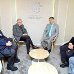 Co-Chair of Bill and Melinda gates Foundation, Bill Gates calls on Caretaker Prime Minister Anwaar-ul-Haq Kakar on the sidelines of the World Economic Forum.