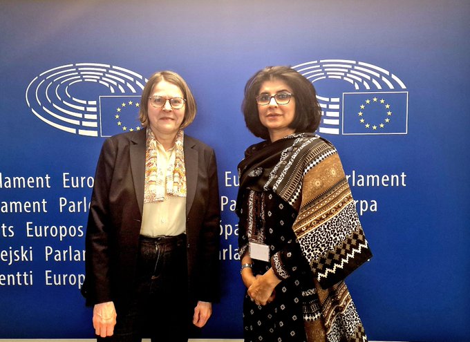 Pakistan's ambassador meets Vice President EU Parliament in Brussels