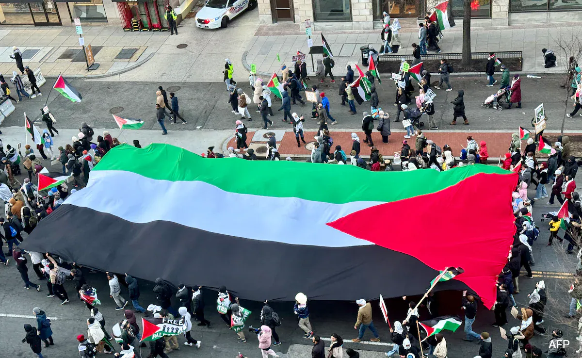 Thousands of pro-Palestinians march on Washington to demand ceasefire in Gaza