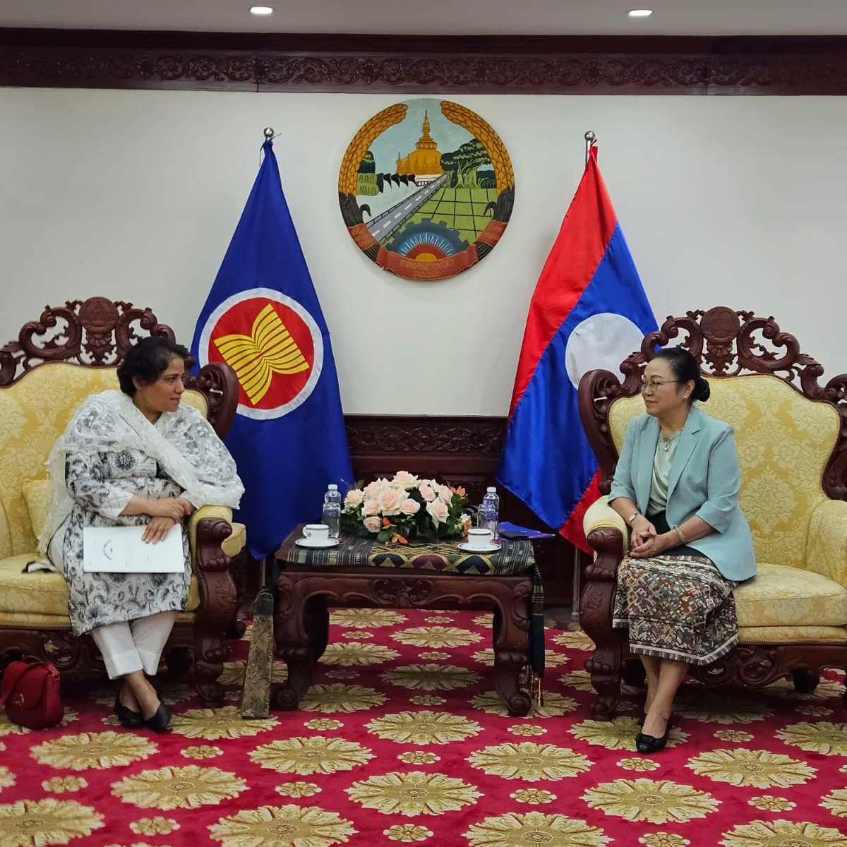 Pakistan's Vietnam ambassador meets Lao counterpart