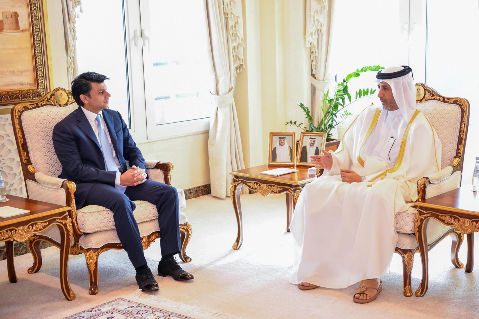 SAPM Sohrab meets with Qatar's Minister of State for Interior Affairs