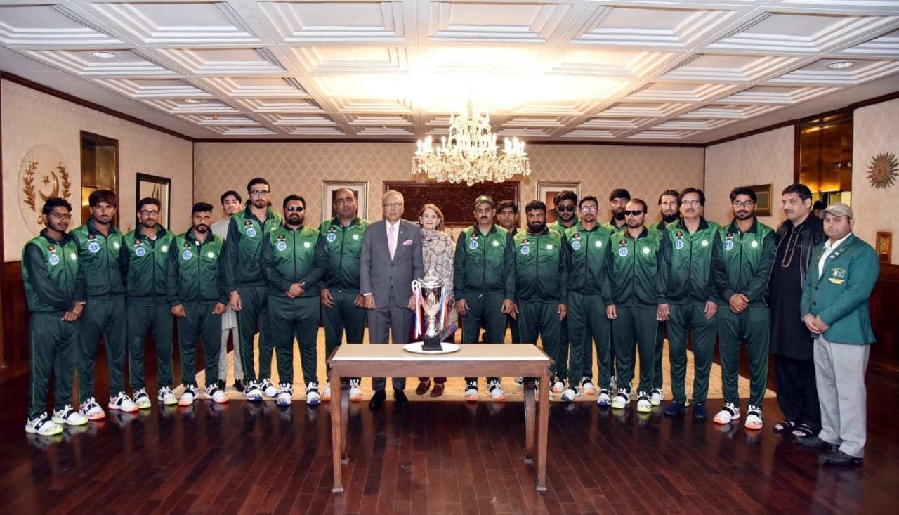 President lauds blind cricket team for bringing fame to Pakistan, highlighting DAPs' capabilities