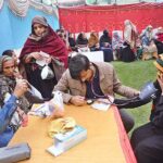 Doctors examining patients before eye operation during free eye camp organized by Hyderabad Host Lions Club at Police Line Ground