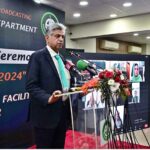 Caretaker Federal Minister for Information and Broadcasting Murtaza Solangi addressing during inauguration ceremony of "Election-2024" PID Coordination & Facilitation Center at PID.
