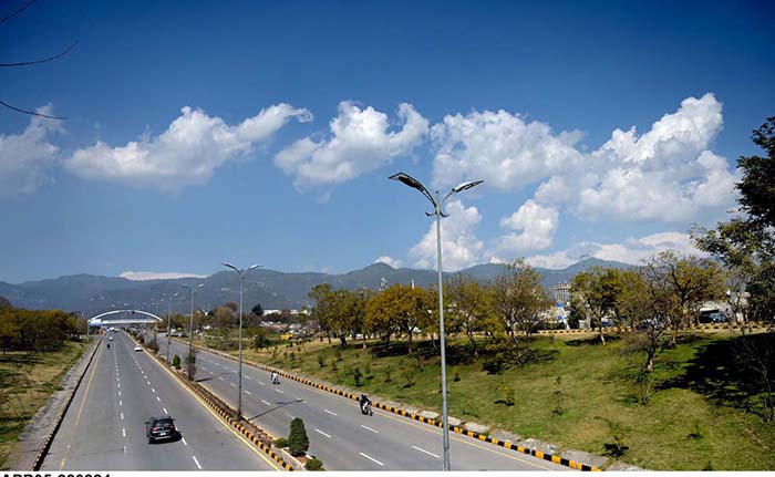 A beautiful view of clouds hovering over the sky of Federal Capital.