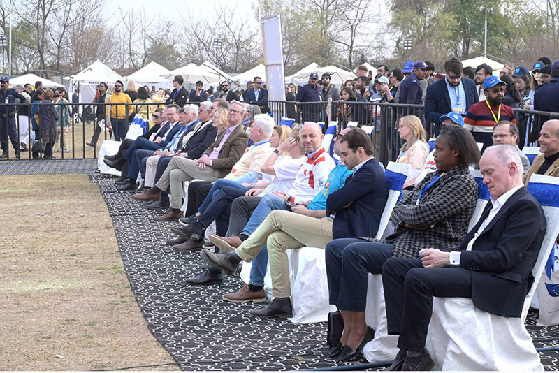 Ambassadors of the European countries at the opening ceremony of expo ‘Eurovillage’ organized by European Union at Convention centre in the federal capital