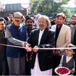 Caretaker Federal Minister for Education, Professional Training Madad Ali Sindhi, cutting ribbon to Inaugurate the ceremony of Islamabad Model School (I-V) E-7 sector in Federal Capital