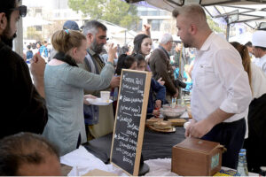 A large number of people visit stalls at expo ‘Eurovillage’ organized by European Union at Convention centre in the federal capital