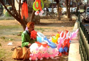 Families enjoying camel ride at Jilani Park